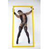 Body Lofnis noir S/M - body masculin tulle transparent | Nedgy