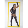 Body Lofnis noir S/M - body masculin tulle transparent | Nedgy