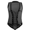 Body Lofnis noir L/XL - body masculin tulle transparent | Nedgy
