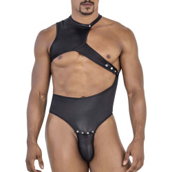Body Erzul noir L/XL - body masculin boutons-pressions | Nedgy