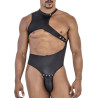 Body Erzul noir L/XL - body masculin boutons-pressions | Nedgy