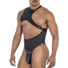Body Erzul noir L/XL - body masculin boutons-pressions | Nedgy
