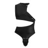 Body Erzul noir L/XL - body masculin boutons-pressions | Nedgy