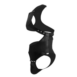 Body Erzul noir L/XL - body masculin boutons-pressions | Nedgy