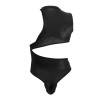 Body Erzul noir L/XL - body masculin boutons-pressions | Nedgy