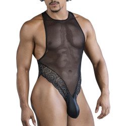 Body dentelle Vespasio noir - body masculin dentelle S/M | Nedgy