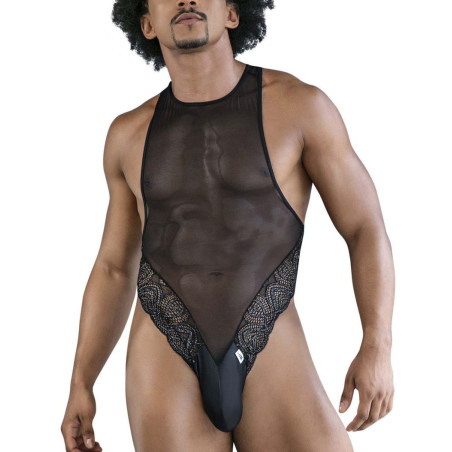 Body dentelle Vespasio noir - body masculin dentelle L/XL | Nedgy