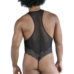 Body dentelle Vespasio noir - body masculin dentelle L/XL | Nedgy