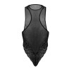 Body dentelle Vespasio noir - body masculin dentelle L/XL | Nedgy
