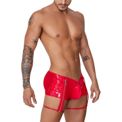 Boxer porte-jarretelles Lakshmi rouge L/XL - Candyman | Nedgy