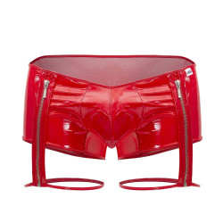 Boxer porte-jarretelles Lakshmi rouge L/XL - Candyman | Nedgy