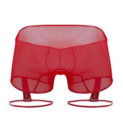 Boxer porte-jarretelles Lakshmi rouge L/XL - Candyman | Nedgy