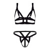 Ensemble bra et string Anderos noir L/XL - 2 pièces | Nedgy