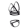 Ensemble bra et string Anderos noir S/M - 2 pièces | Nedgy
