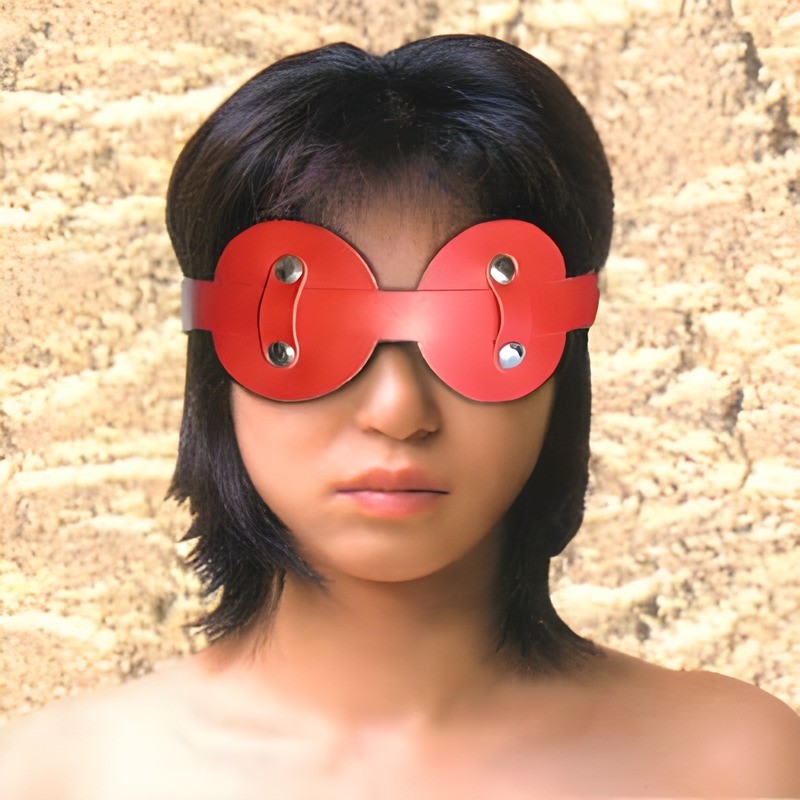 Masque cache yeux détachable rouge