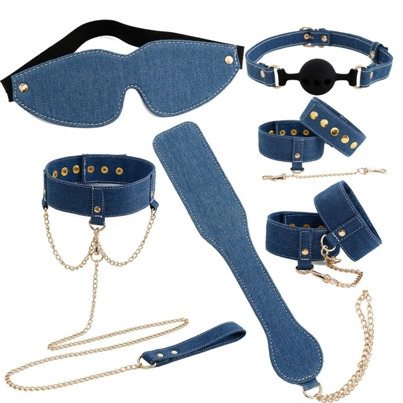 Kit SM Denimy 6 pièces - bondage en jean | Nedgy