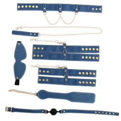 Kit SM Denimy 6 pièces - bondage en jean | Nedgy
