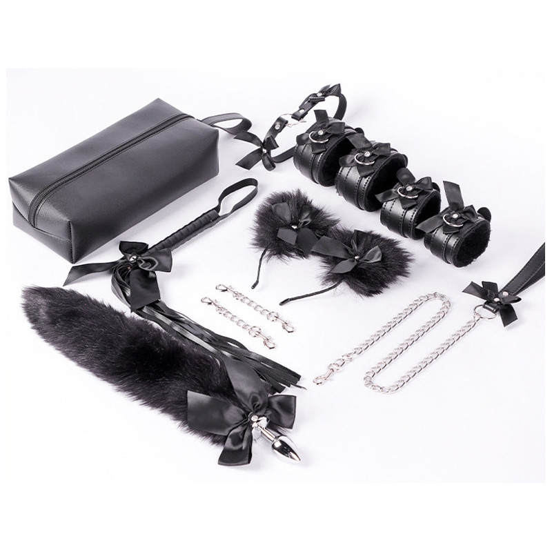 Kit SM Bow Suit 7 pièces noir - noeuds | Nedgy
