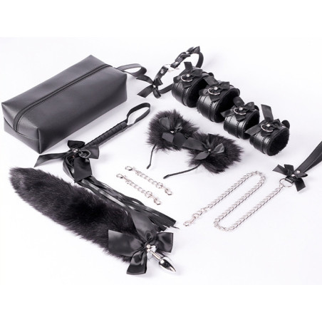 Kit SM Bow Suit 7 pièces noir - noeuds | Nedgy