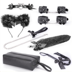 Kit SM Bow Suit 7 pièces noir - noeuds | Nedgy