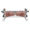Double cage de chasteté Steelock 15 cm métal | Nedgy