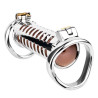 Double cage de chasteté Steelock 15 cm métal | Nedgy