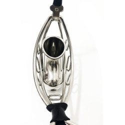 Cage de chasteté Halfy 10 cm - harnais métal | Nedgy