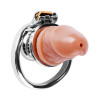 Mini cage de chasteté Dickon 2 cm métal chromé | Nedgy