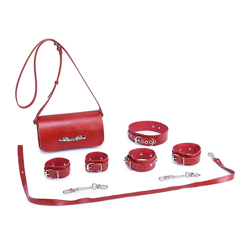 Kit SM Flavia 4 pièces rouge simili | Nedgy