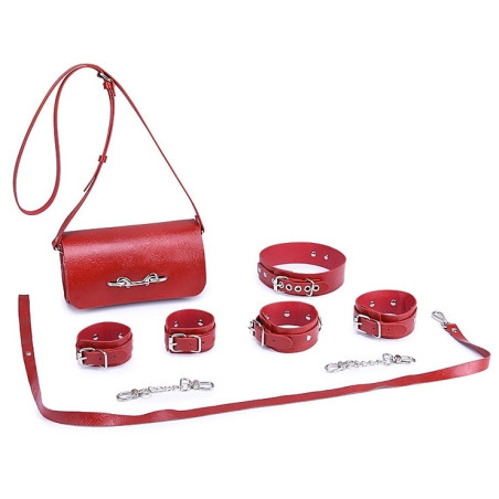 Kit SM Flavia 4 pièces rouge simili | Nedgy