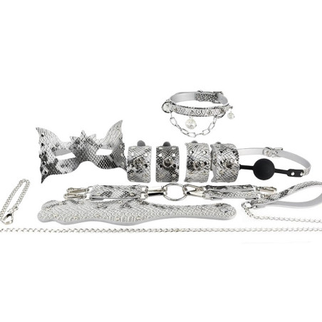 Kit BDSM Snakeyes 8 pièces argent serpent | Nedgy