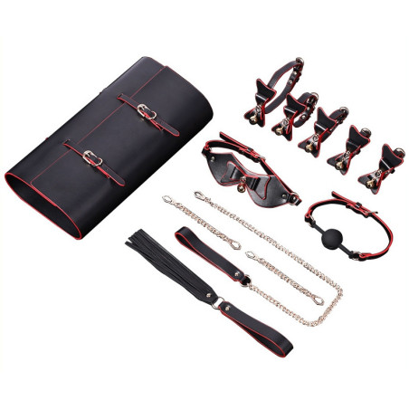 Kit BDSM grelots Bells 6 pièces noir-rouge | Nedgy