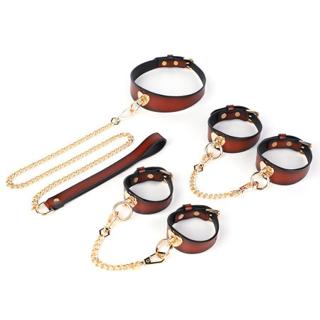 Kit SM Hortt 3 pièces marron coeur doré | Nedgy