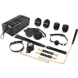 Kit SM 7 pièces noir avec sacoche bondage | Nedgy