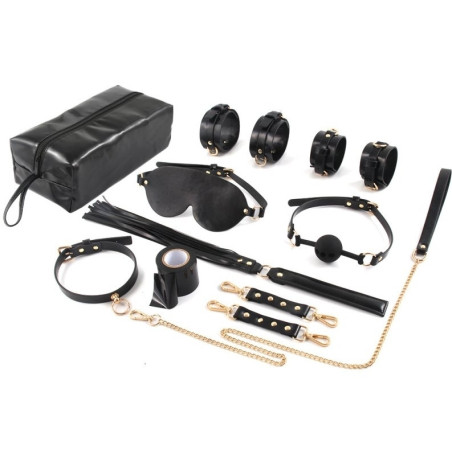 Kit SM 7 pièces noir avec sacoche bondage | Nedgy