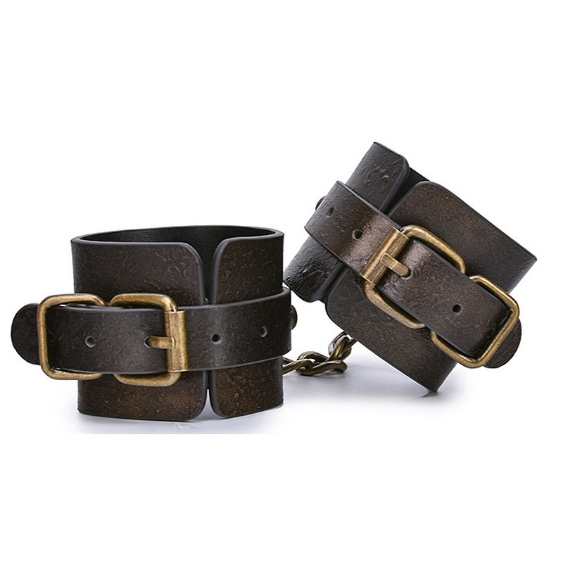 Menottes cuir vieilli Vintagy poignets | Nedgy
