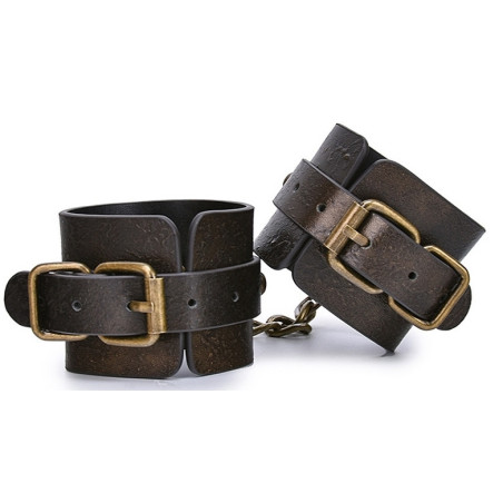 Menottes cuir vieilli Vintagy poignets | Nedgy