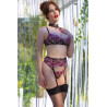 Ensemble Florissa 4 pièces noir-rose S| Nedgy