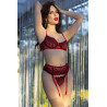Ensemble Florissa rouge 4 pièces M| Nedgy