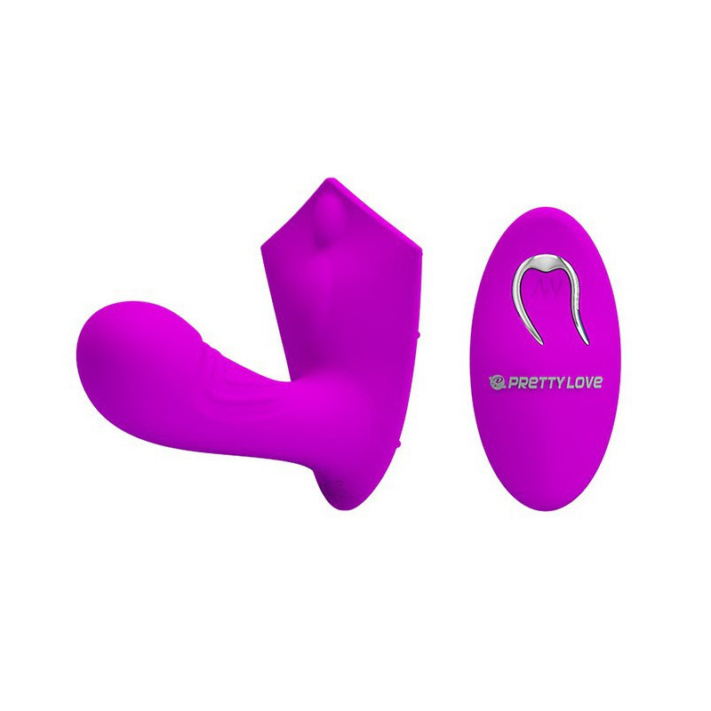 Double stimulateur Willie Pretty Love violet | Nedgy