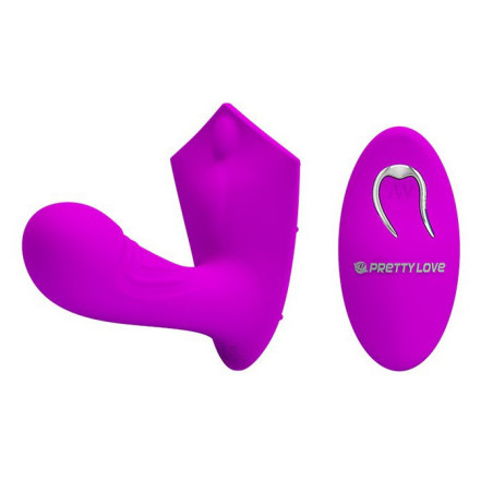 Double stimulateur Willie Pretty Love violet | Nedgy
