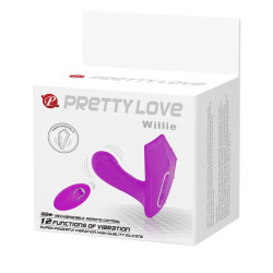 Double stimulateur Willie Pretty Love violet | Nedgy