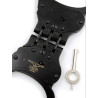 Menottes métal Mister B Cuff Hinged noires | Nedgy