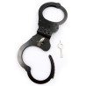 Menottes métal Mister B Cuff Hinged noires | Nedgy