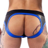 Jockstrap néoprène Mister B Jock Brief noir-bleu XS | Nedgy
