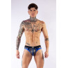 Jockstrap néoprène Mister B Jock Brief noir-bleu XS | Nedgy