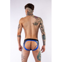 Jockstrap néoprène Mister B Jock Brief noir-bleu XS | Nedgy
