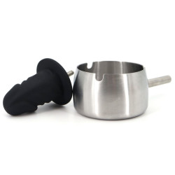 Cendrier humain Humiliclop inox avec bâillon | Nedgy