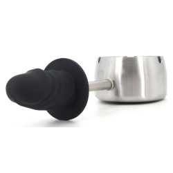 Cendrier humain Humiliclop inox avec bâillon | Nedgy
