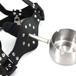 Cendrier humain Humiliclop inox avec bâillon | Nedgy